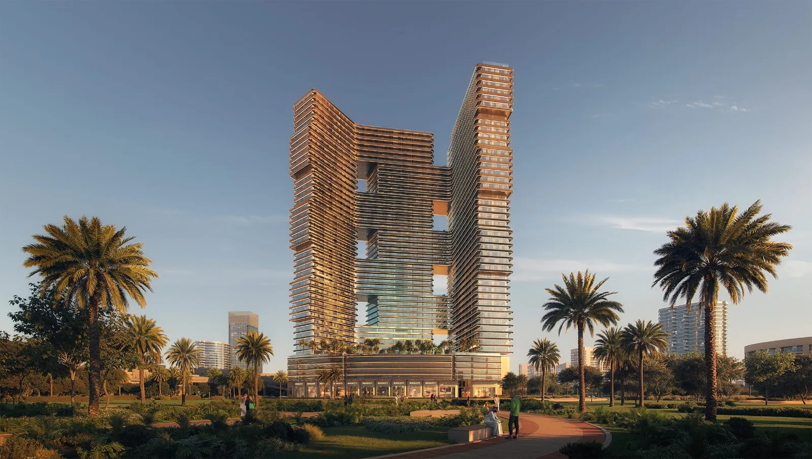 Binghatti Skyterraces tower in Motor City, Dubai